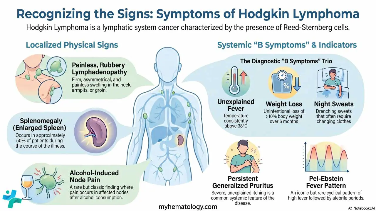 Symptoms of Hodgkin Lymphoma or Hodgkin's Disease