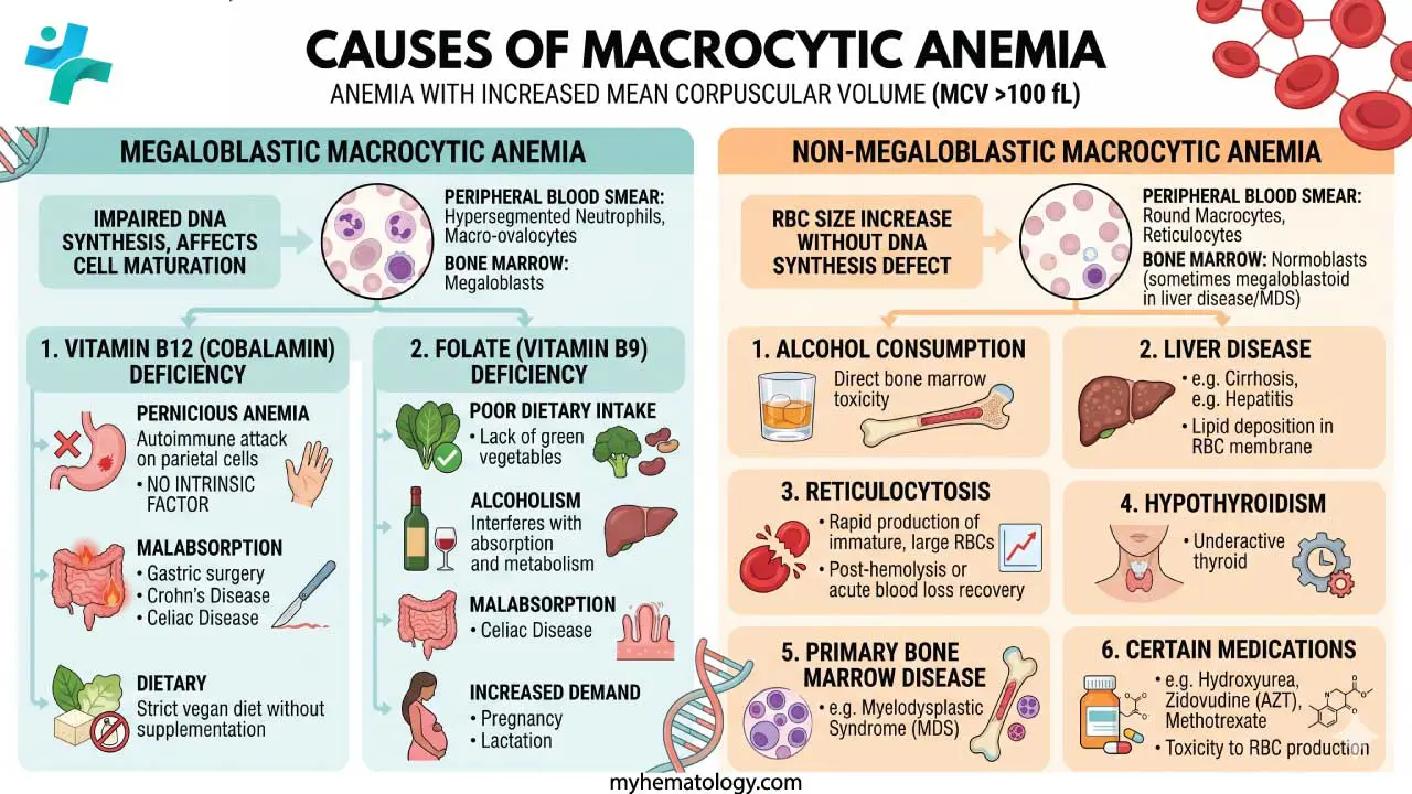 Causes of macrocytic anemia