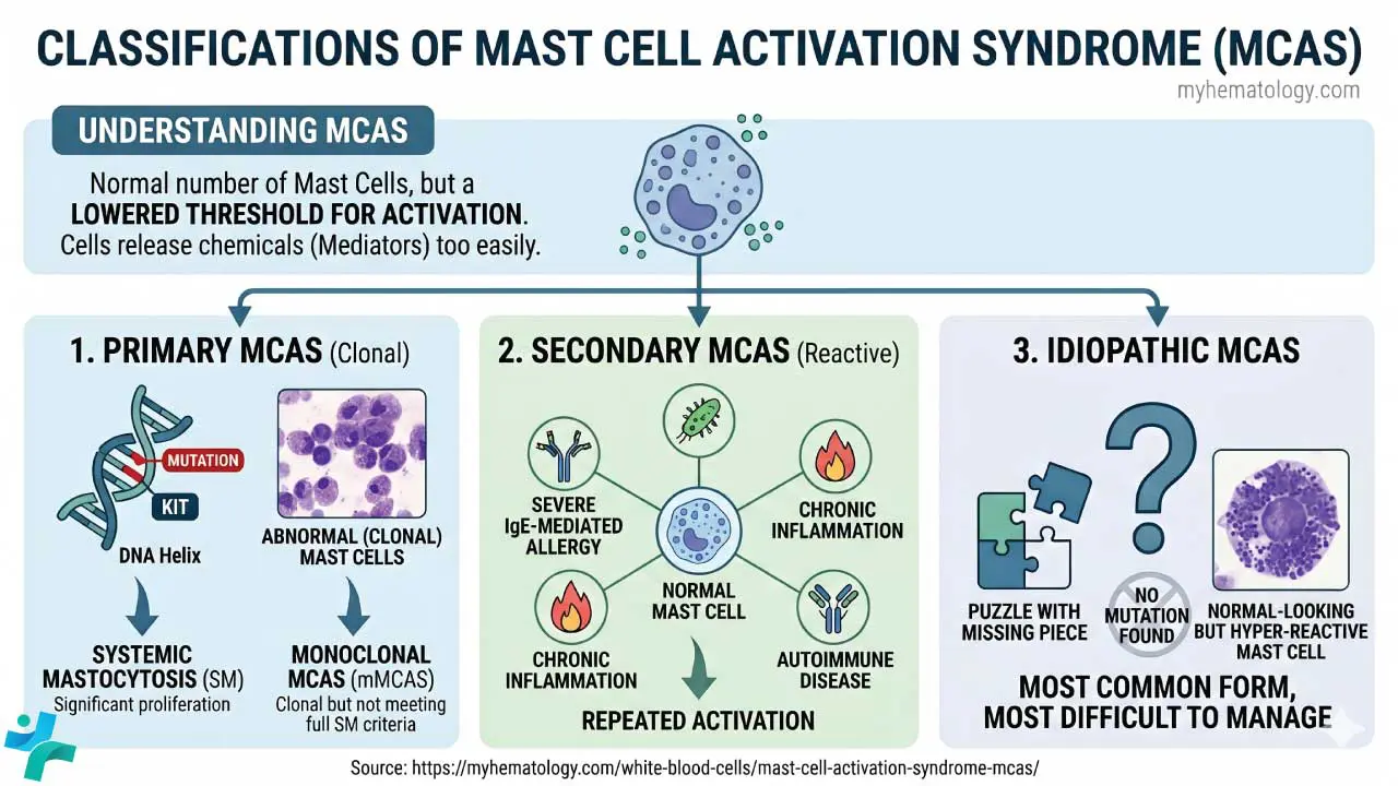 Classifications of Mast Cell Activation Syndrome - MCAS