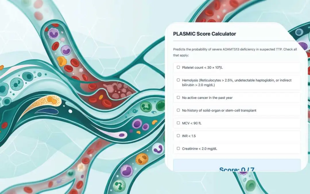 The PLASMIC Score: A Quick-Reference Guide for TTP Risk Assessment