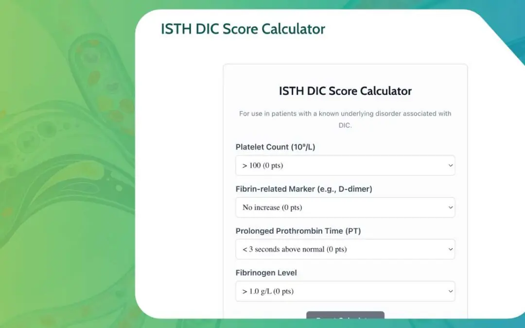 The ISTH DIC Score